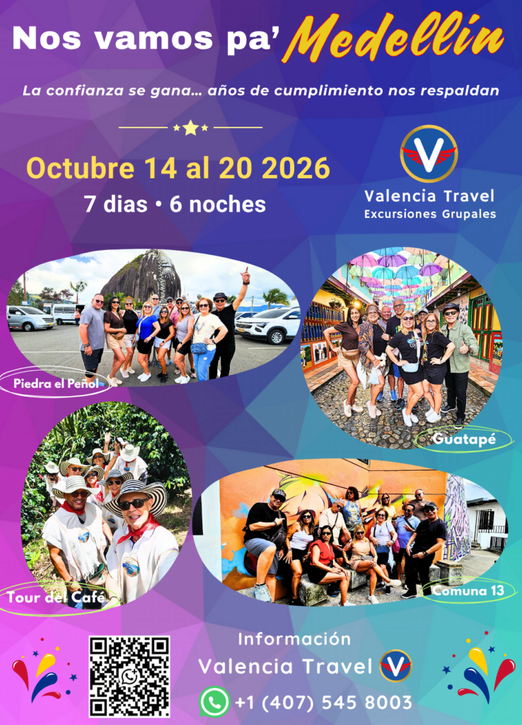 Excursion Medellin Octubre 14 al 20 2026